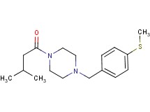 1-(3-methylbutanoyl)-4-[4-(methylthio)benzyl]piperazine