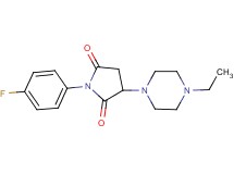 3-(4-ethyl-1-piperazinyl)-1-(4-fluorophenyl)-2,5-pyrrolidinedione