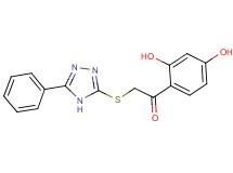 1-(2,4-dihydroxyphenyl)-2-[(5-phenyl-4H-1,2,4-triazol-3-yl)thio]ethanone