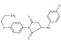3-[(4-chlorophenyl)amino]-1-(4-propoxyphenyl)-2,5-pyrrolidinedione