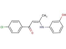 1-(4-chlorophenyl)-3-[(3-hydroxyphenyl)amino]-2-buten-1-one