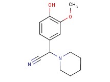 (4-hydroxy-3-methoxyphenyl)(1-piperidinyl)acetonitrile