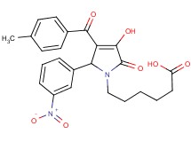 6-[3-hydroxy-4-(4-methylbenzoyl)-5-(3-nitrophenyl)-2-oxo-2,5-dihydro-1H-pyrrol-1-yl]hexanoic acid
