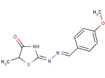4-methoxybenzaldehyde (5-methyl-4-oxo-1,3-thiazolidin-2-ylidene)hydrazone