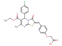 (4-{[5-(4-chlorophenyl)-6-(ethoxycarbonyl)-7-methyl-3-oxo-5H-[1,3]thiazolo[3,2-a]pyrimidin-2(3H)-ylidene]methyl}phenoxy)acetic acid