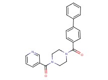 1-(4-biphenylylcarbonyl)-4-(3-pyridinylcarbonyl)piperazine