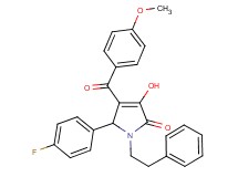 5-(4-fluorophenyl)-3-hydroxy-4-(4-methoxybenzoyl)-1-(2-phenylethyl)-1,5-dihydro-2H-pyrrol-2-one