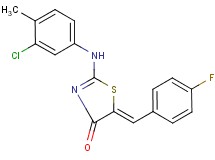 2-[(3-chloro-4-methylphenyl)amino]-5-(4-fluorobenzylidene)-1,3-thiazol-4(5H)-one