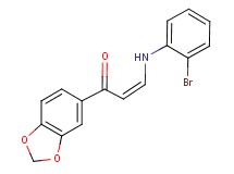 1-(1,3-benzodioxol-5-yl)-3-[(2-bromophenyl)amino]-2-propen-1-one