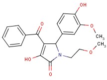 4-benzoyl-3-hydroxy-5-(4-hydroxy-3-methoxyphenyl)-1-(2-methoxyethyl)-1,5-dihydro-2H-pyrrol-2-one