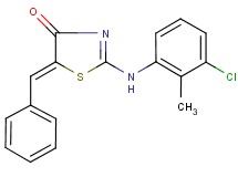 5-benzylidene-2-[(3-chloro-2-methylphenyl)amino]-1,3-thiazol-4(5H)-one