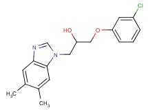 1-(3-chlorophenoxy)-3-(5,6-dimethyl-1H-benzimidazol-1-yl)-2-propanol