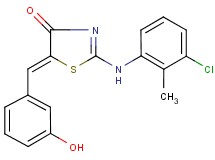 2-[(3-chloro-2-methylphenyl)amino]-5-(3-hydroxybenzylidene)-1,3-thiazol-4(5H)-one