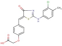 (4-{[2-[(3-chloro-4-methylphenyl)amino]-4-oxo-1,3-thiazol-5(4H)-ylidene]methyl}phenoxy)acetic acid