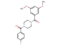 1-(3,5-dimethoxybenzoyl)-4-(4-fluorobenzoyl)piperazine