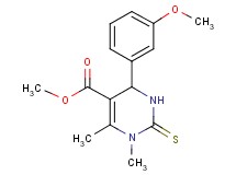 methyl 4-(3-methoxyphenyl)-1,6-dimethyl-2-thioxo-1,2,3,4-tetrahydro-5-pyrimidinecarboxylate