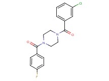1-(3-chlorobenzoyl)-4-(4-fluorobenzoyl)piperazine