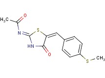 N-{5-[4-(methylthio)benzylidene]-4-oxo-1,3-thiazolidin-2-ylidene}acetamide