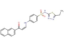 N-(5-ethyl-1,3,4-thiadiazol-2-yl)-4-{[3-(2-naphthyl)-3-oxo-1-propen-1-yl]amino}benzenesulfonamide
