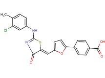 4-(5-{[2-[(3-chloro-4-methylphenyl)amino]-4-oxo-1,3-thiazol-5(4H)-ylidene]methyl}-2-furyl)benzoic acid