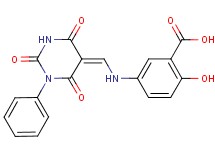 2-hydroxy-5-{[(2,4,6-trioxo-1-phenyltetrahydro-5(2H)-pyrimidinylidene)methyl]amino}benzoic acid