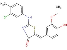 2-[(3-chloro-4-methylphenyl)amino]-5-(3-ethoxy-4-hydroxybenzylidene)-1,3-thiazol-4(5H)-one