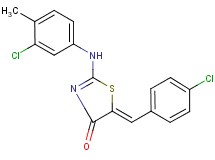 5-(4-chlorobenzylidene)-2-[(3-chloro-4-methylphenyl)amino]-1,3-thiazol-4(5H)-one