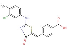 4-{[2-[(3-chloro-4-methylphenyl)amino]-4-oxo-1,3-thiazol-5(4H)-ylidene]methyl}benzoic acid