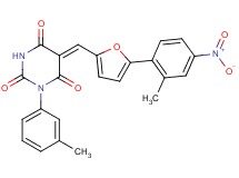 5-{[5-(2-methyl-4-nitrophenyl)-2-furyl]methylene}-1-(3-methylphenyl)-2,4,6(1H,3H,5H)-pyrimidinetrione