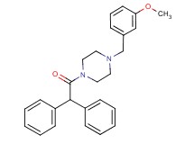 1-(diphenylacetyl)-4-(3-methoxybenzyl)piperazine