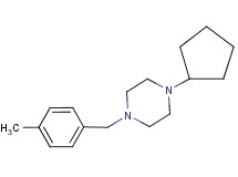 1-cyclopentyl-4-(4-methylbenzyl)piperazine