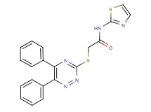 2-[(5,6-diphenyl-1,2,4-triazin-3-yl)thio]-N-1,3-thiazol-2-ylacetamide