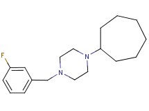 1-cycloheptyl-4-(3-fluorobenzyl)piperazine oxalate
