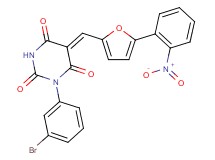 1-(3-bromophenyl)-5-{[5-(2-nitrophenyl)-2-furyl]methylene}-2,4,6(1H,3H,5H)-pyrimidinetrione