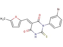1-(3-bromophenyl)-5-[(5-methyl-2-furyl)methylene]-2-thioxodihydro-4,6(1H,5H)-pyrimidinedione