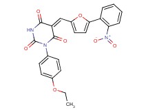 1-(4-ethoxyphenyl)-5-{[5-(2-nitrophenyl)-2-furyl]methylene}-2,4,6(1H,3H,5H)-pyrimidinetrione