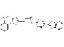 N-[4-(1,3-benzoxazol-2-yl)phenyl]-3-[5-(2-nitrophenyl)-2-furyl]acrylamide