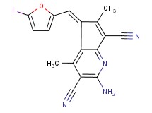2-amino-5-[(5-iodo-2-furyl)methylene]-4,6-dimethyl-5H-cyclopenta[b]pyridine-3,7-dicarbonitrile