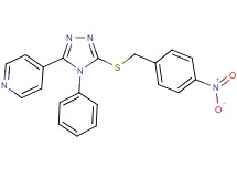 4-{5-[(4-nitrobenzyl)thio]-4-phenyl-4H-1,2,4-triazol-3-yl}pyridine