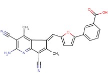 3-{5-[(2-amino-3,7-dicyano-4,6-dimethyl-5H-cyclopenta[b]pyridin-5-ylidene)methyl]-2-furyl}benzoic acid
