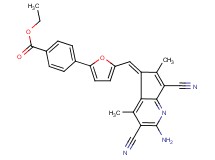 ethyl 4-{5-[(2-amino-3,7-dicyano-4,6-dimethyl-5H-cyclopenta[b]pyridin-5-ylidene)methyl]-2-furyl}benzoate
