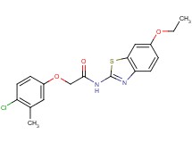 2-(4-chloro-3-methylphenoxy)-N-(6-ethoxy-1,3-benzothiazol-2-yl)acetamide