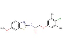 2-(4-chloro-3,5-dimethylphenoxy)-N-(6-methoxy-1,3-benzothiazol-2-yl)acetamide