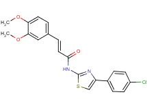 N-[4-(4-chlorophenyl)-1,3-thiazol-2-yl]-3-(3,4-dimethoxyphenyl)acrylamide