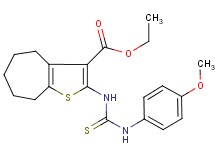ethyl 2-({[(4-methoxyphenyl)amino]carbonothioyl}amino)-5,6,7,8-tetrahydro-4H-cyclohepta[b]thiophene-3-carboxylate