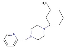 1-(3-methylcyclohexyl)-4-(2-pyridinylmethyl)piperazine