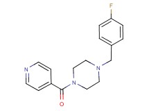 1-(4-fluorobenzyl)-4-isonicotinoylpiperazine