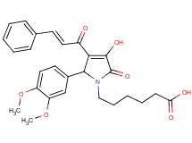 6-[3-cinnamoyl-2-(3,4-dimethoxyphenyl)-4-hydroxy-5-oxo-2,5-dihydro-1H-pyrrol-1-yl]hexanoic acid