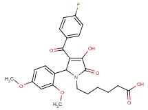 6-[2-(2,4-dimethoxyphenyl)-3-(4-fluorobenzoyl)-4-hydroxy-5-oxo-2,5-dihydro-1H-pyrrol-1-yl]hexanoic acid