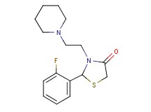 2-(2-fluorophenyl)-3-[2-(1-piperidinyl)ethyl]-1,3-thiazolidin-4-one hydrochloride